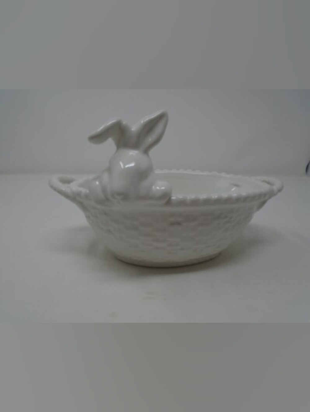 Pottery Barn White Ceramic Bunny Small Bowl